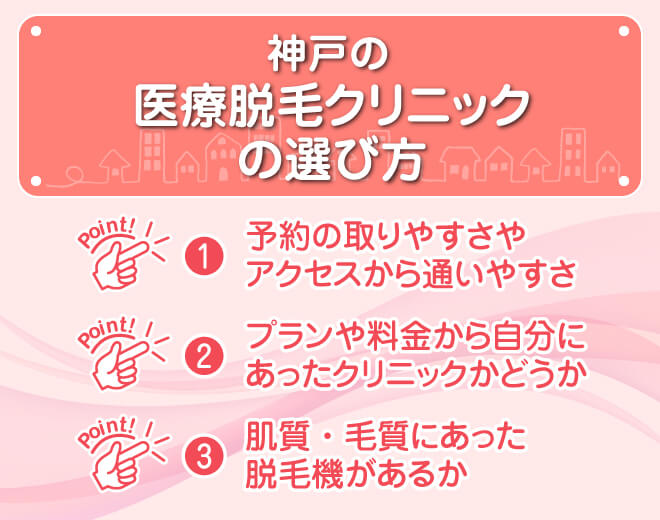 神戸の医療脱毛クリニックの選び方